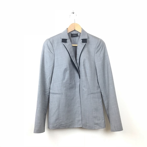 Akris Jackets & Blazers - Akris Jacket Boyfriend Blazer Gray Black 8 Career